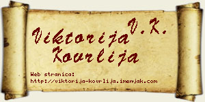 Viktorija Kovrlija vizit kartica